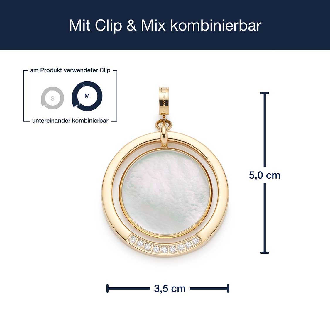 Anhänger MAGDA gold Clip & Mix