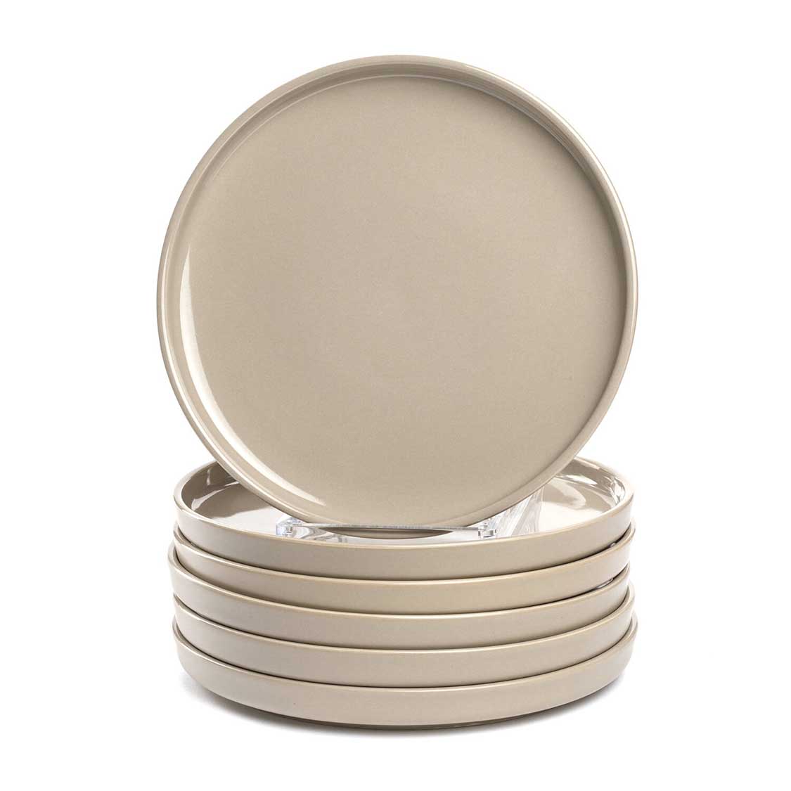 Keramikteller ROMA 22 cm beige 6er-Set