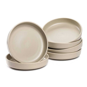 Keramikteller ROMA 20 cm beige tief 6er-Set