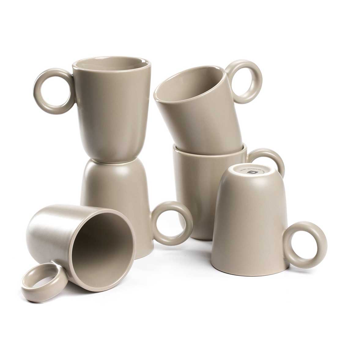 Keramiktasse ROMA 400 ml beige 6er-Set