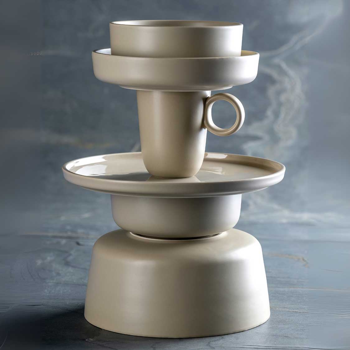 Geschirrset ROMA beige 12-teilig