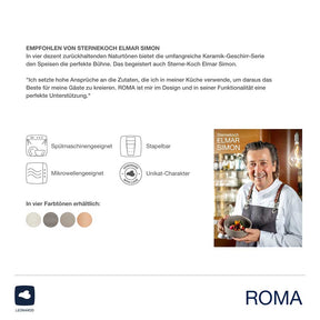 Geschirrset ROMA taupe 6-teilig