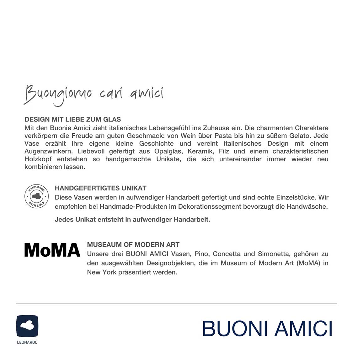 Objektvase BUONI AMICI Concetta 35 cm