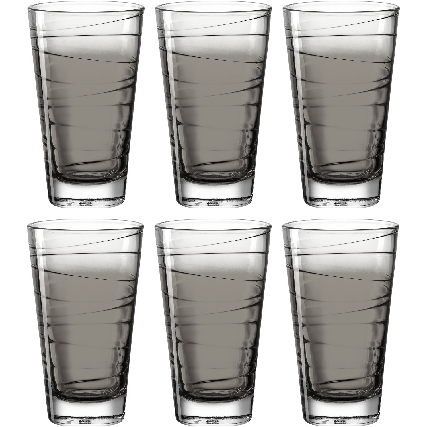 Trinkglas VARIO STRUTTURA 280 ml anthrazit 6er-Set