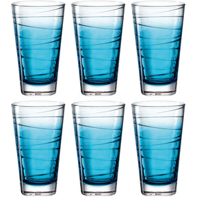 Trinkglas VARIO STRUTTURA 280 ml blau 6er-Set