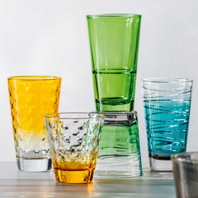 Trinkglas VARIO STRUTTURA 280 ml türkis 6er-Set