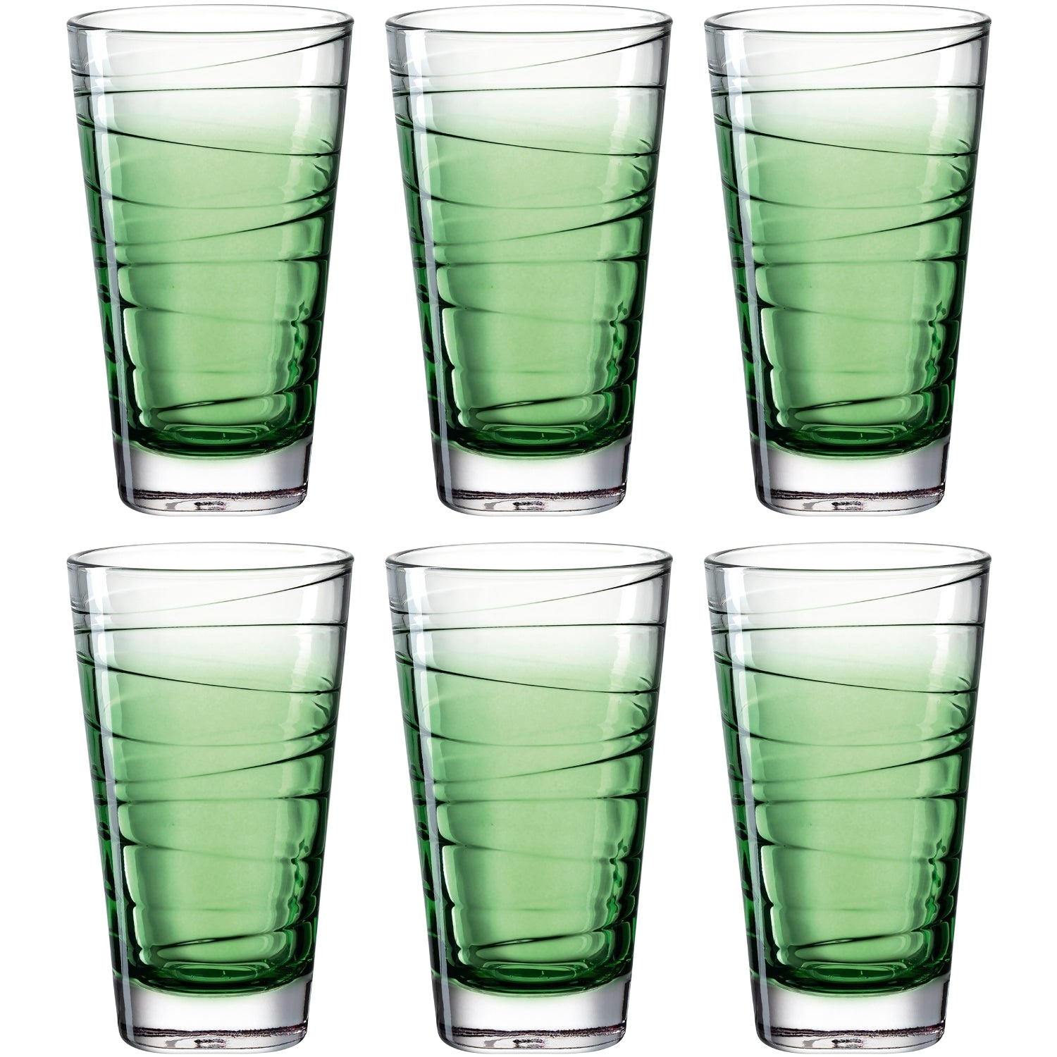 Trinkglas VARIO STRUTTURA 280 ml grün 6er-Set