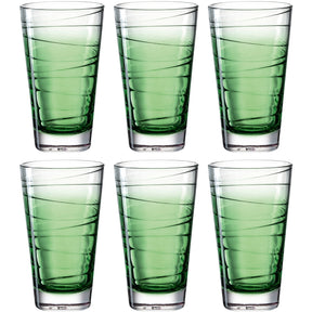 Trinkglas VARIO STRUTTURA 280 ml grün 6er-Set