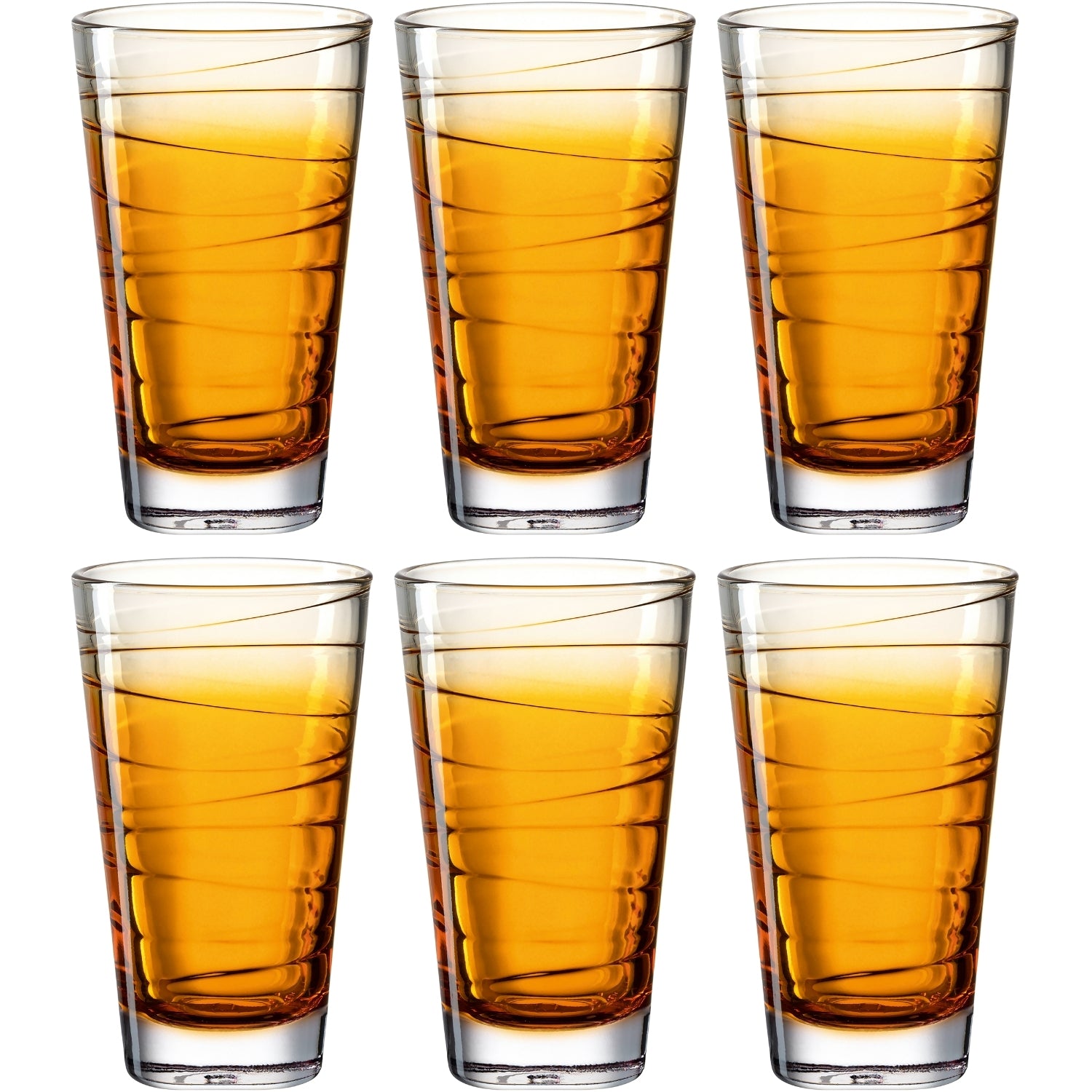 Trinkglas VARIO STRUTTURA 280 ml orange 6er-Set