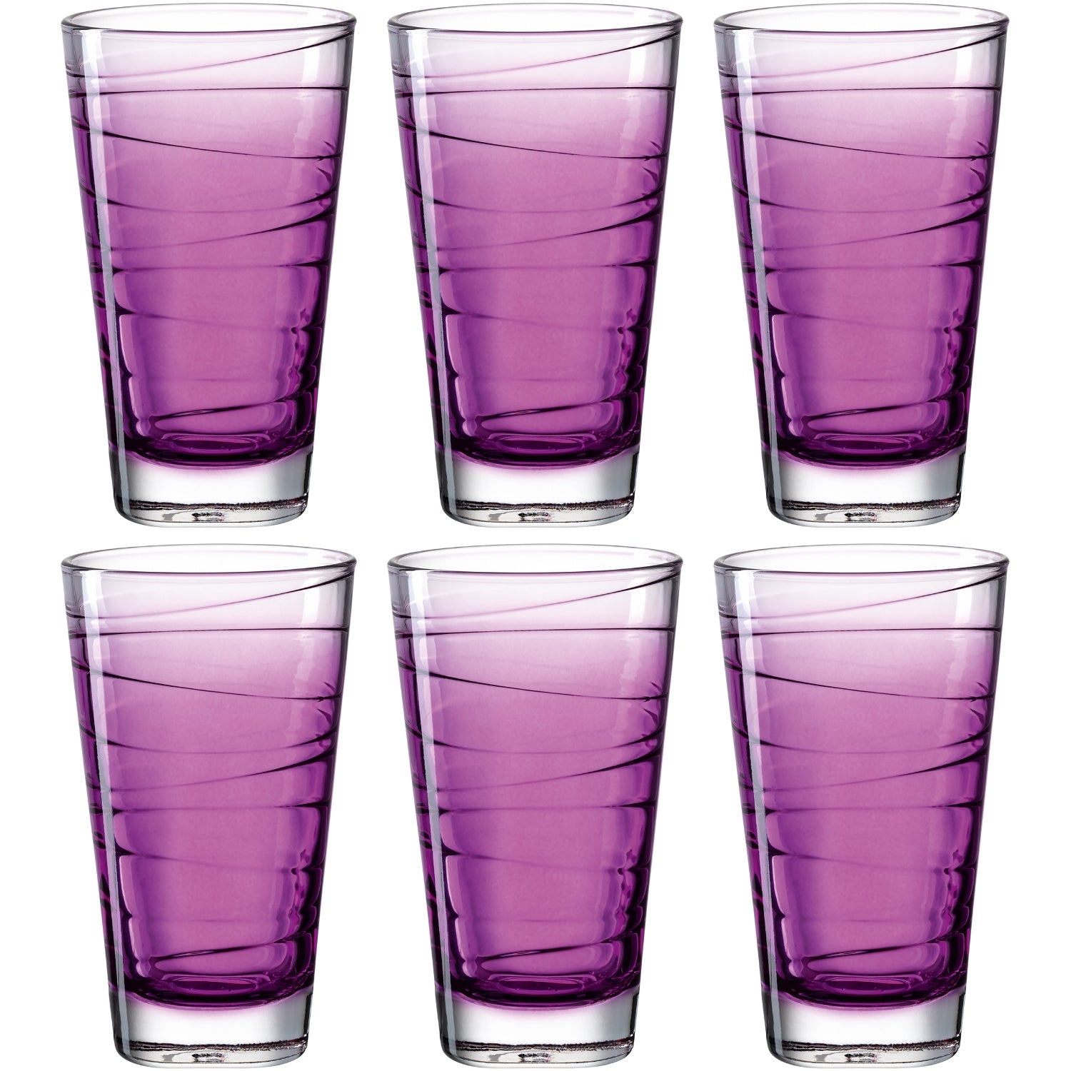 Trinkglas VARIO STRUTTURA 280 ml violett 6er-Set