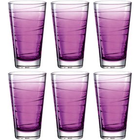 Trinkglas VARIO STRUTTURA 280 ml violett 6er-Set