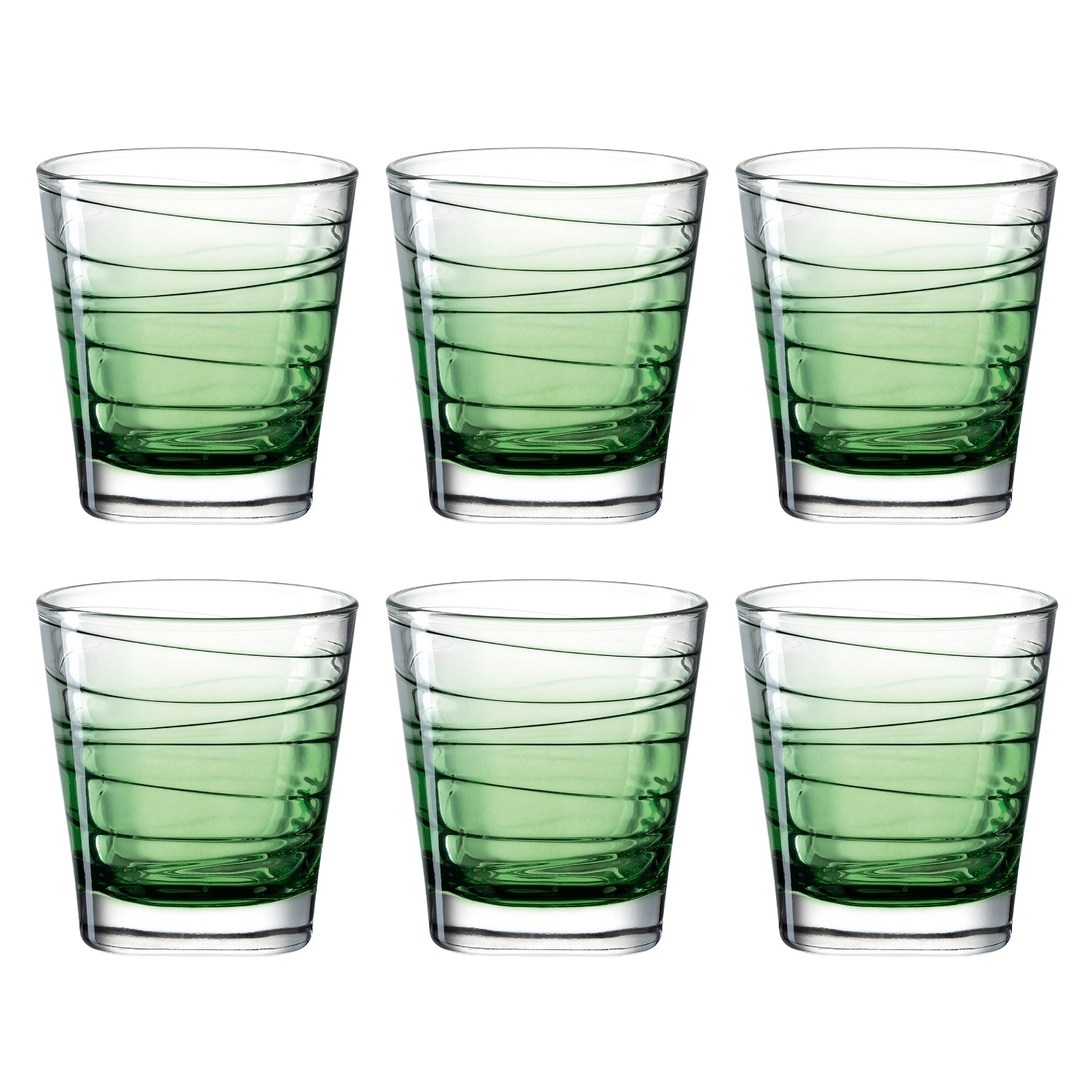Trinkglas VARIO STRUTTURA 250 ml grün 6er-Set