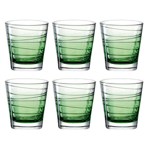 Trinkglas VARIO STRUTTURA 250 ml grün 6er-Set