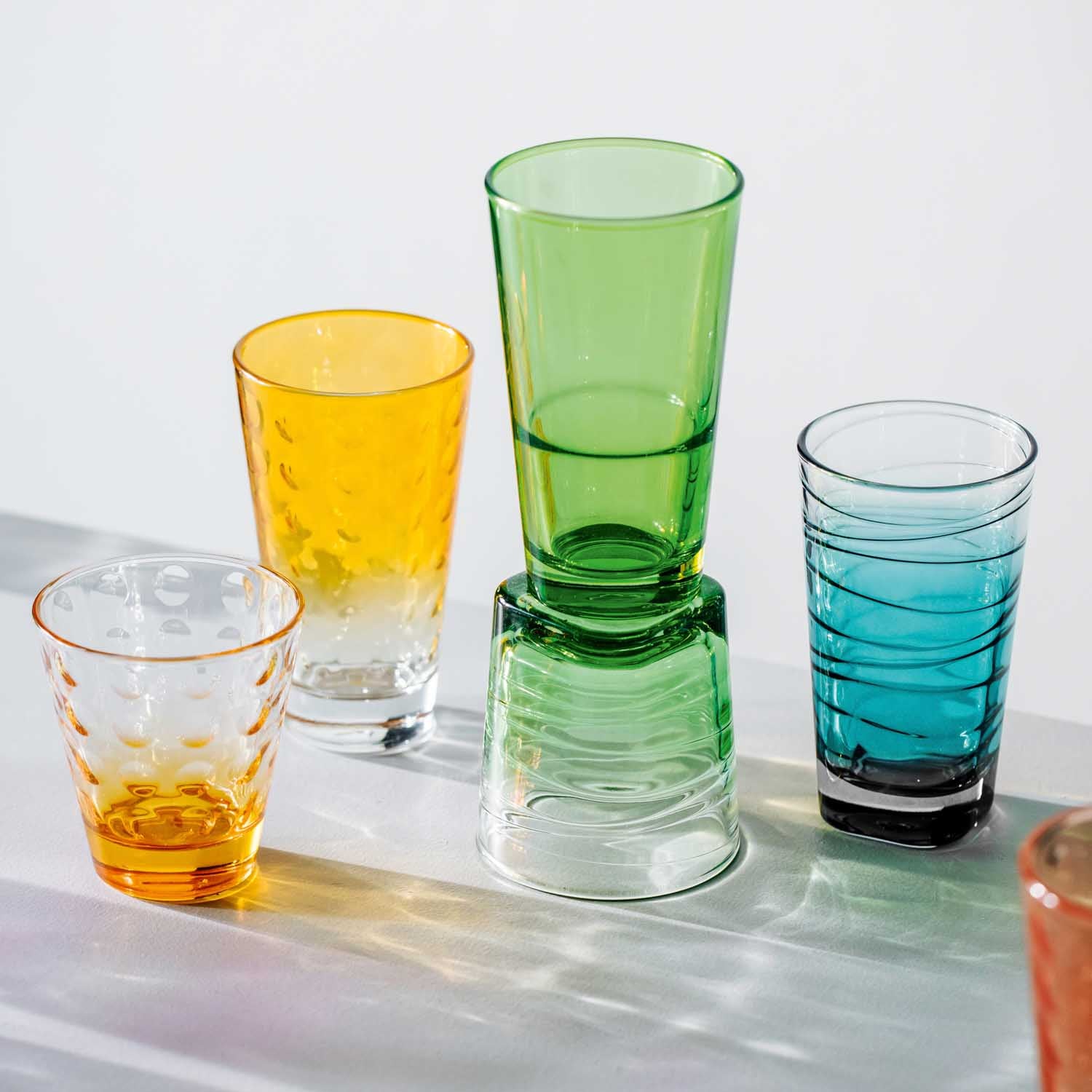 Trinkglas VARIO STRUTTURA 250 ml grün 6er-Set