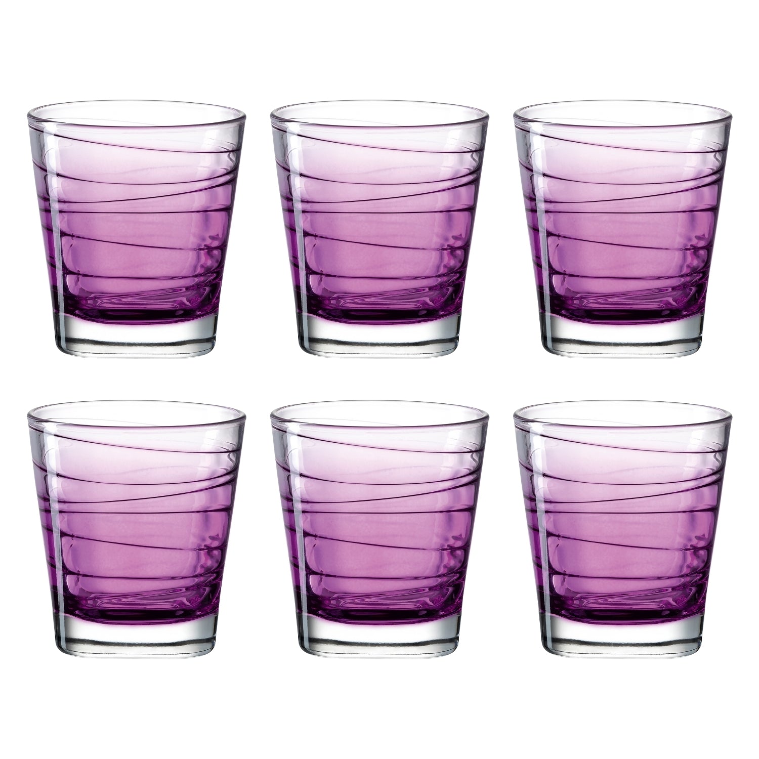 Trinkglas VARIO STRUTTURA 250 ml violett 6er-Set