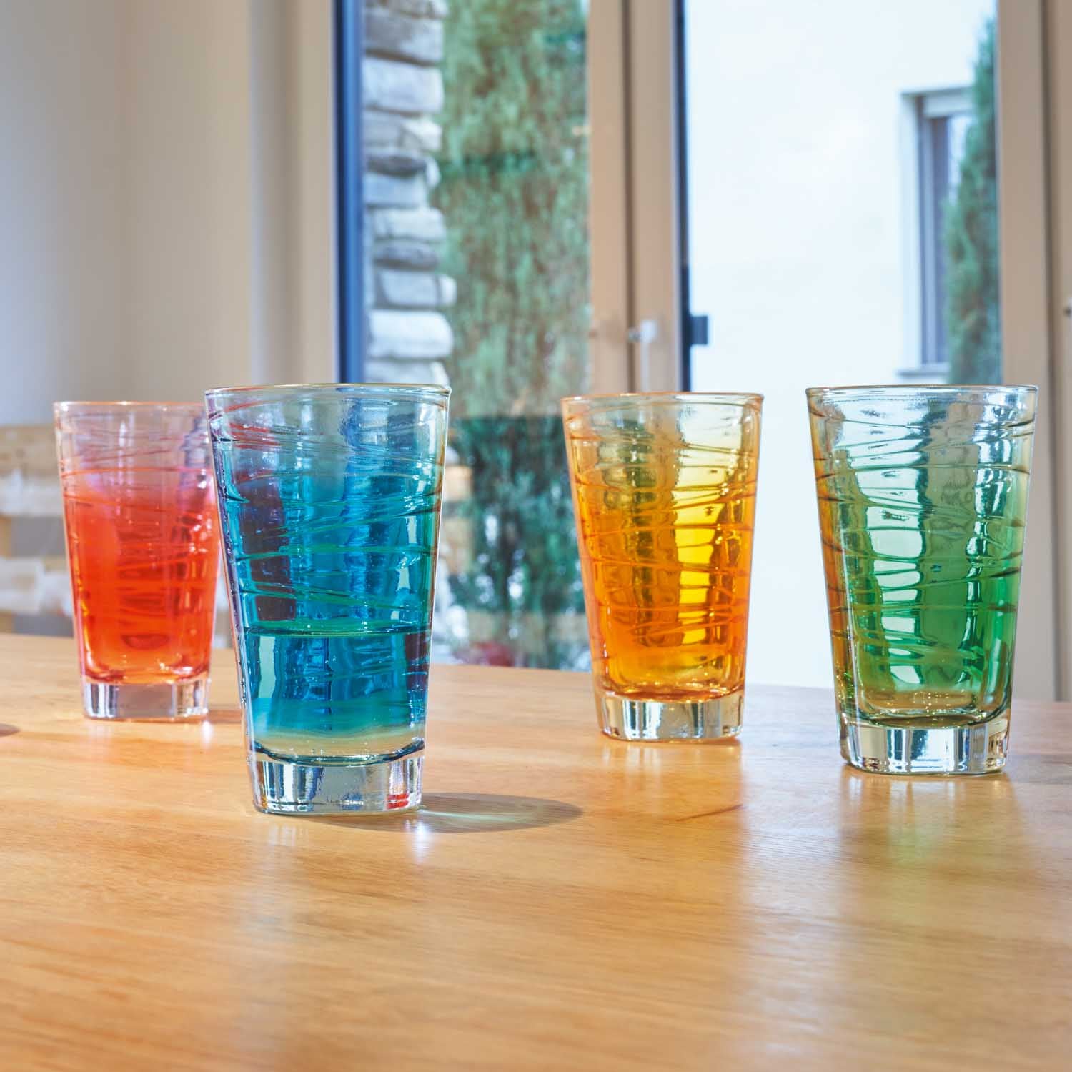 Trinkglas VARIO STRUTTURA 280 ml Farbverlauf 6er-Set