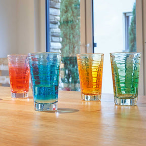 Trinkglas VARIO STRUTTURA 280 ml Farbverlauf 6er-Set
