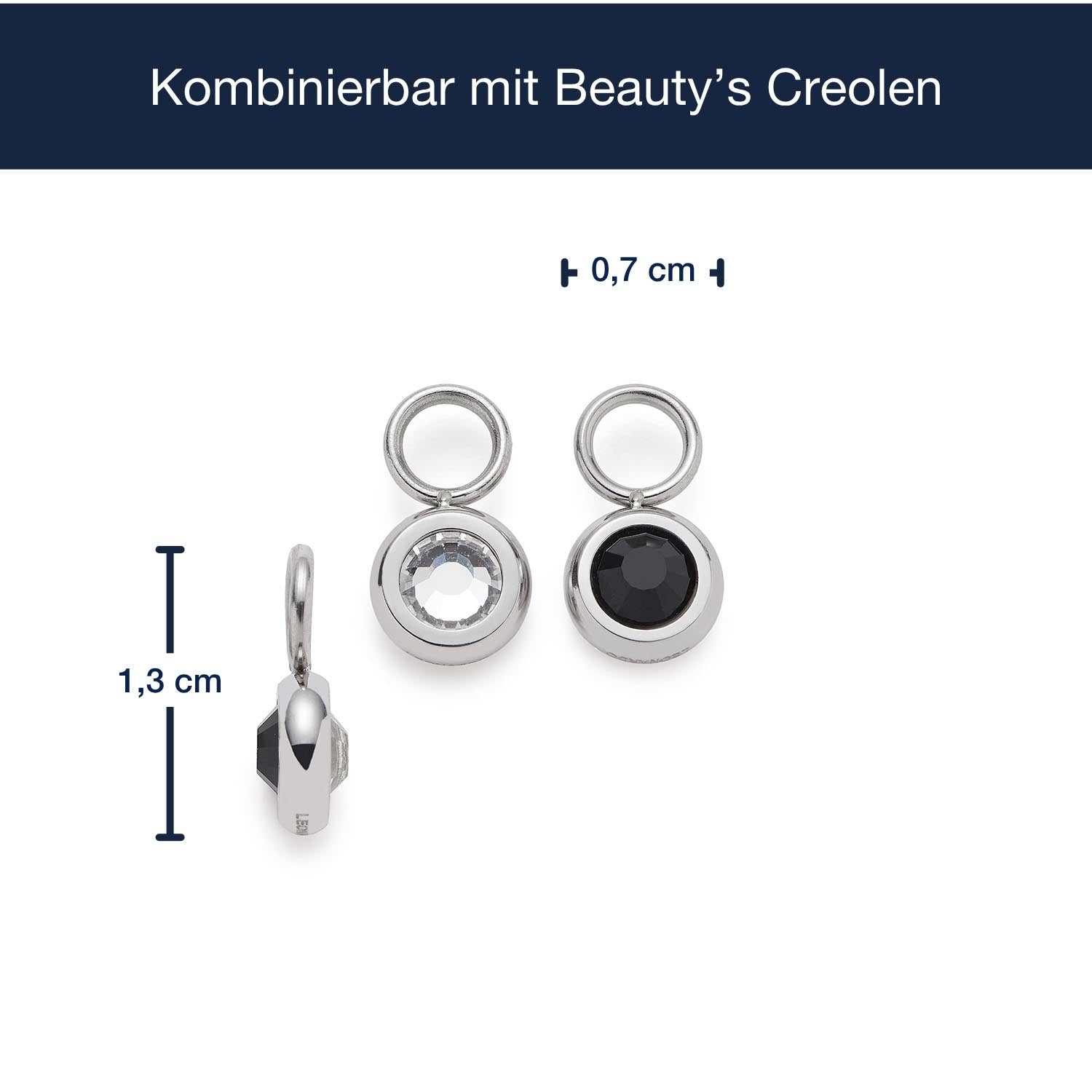 Set/2 Anhänger BLACKY silber/schwarz Beauty's