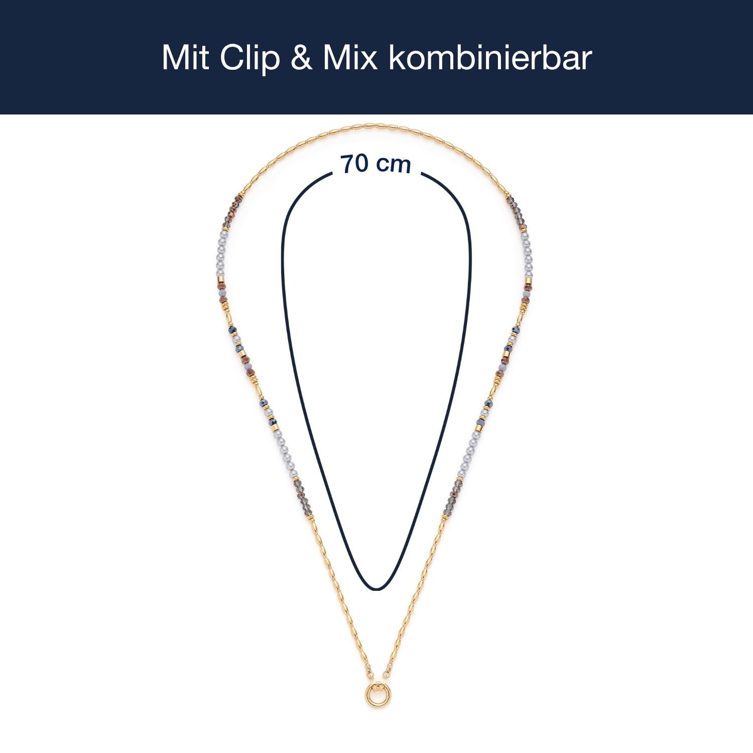 Halskette CINDY 70 cm Clip & Mix