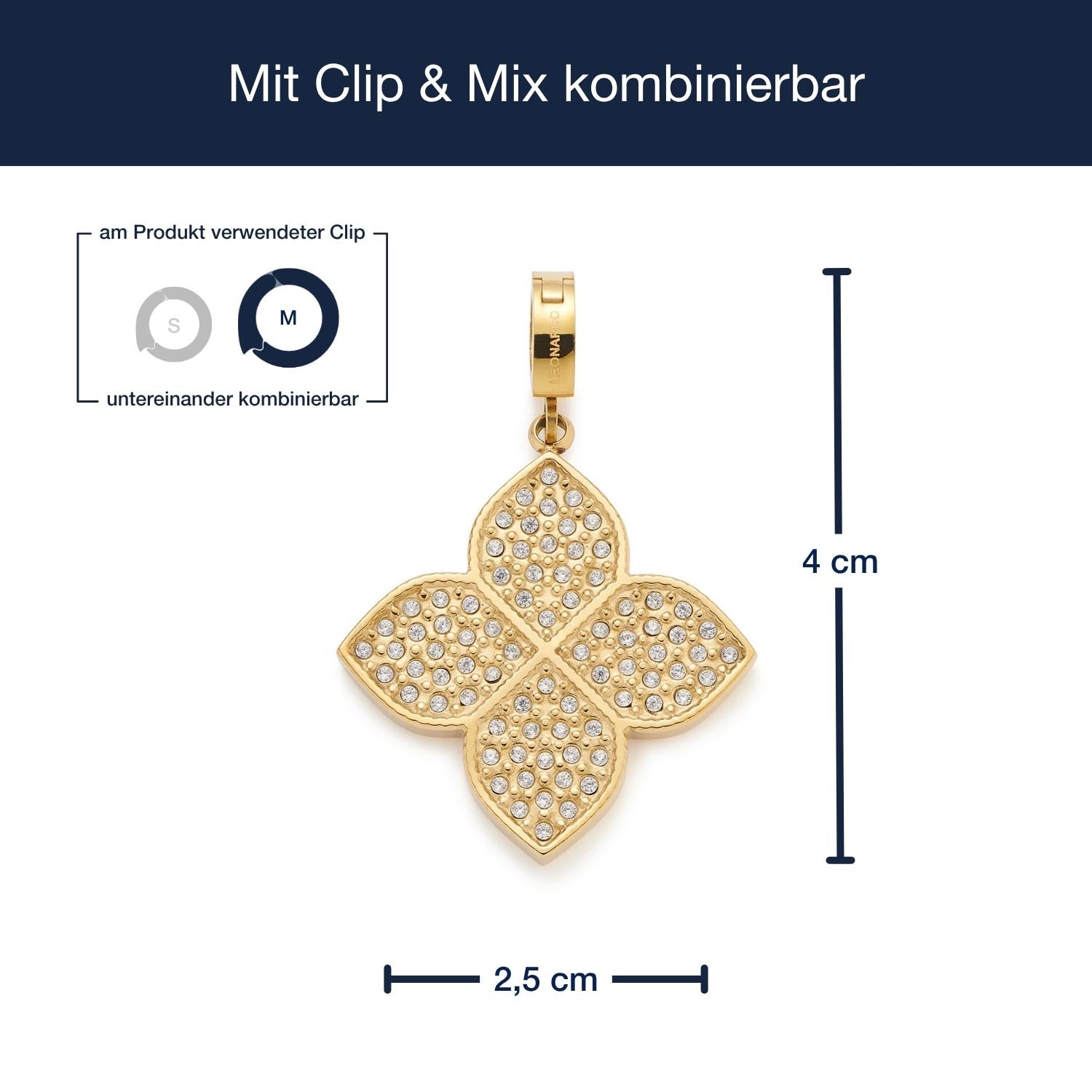 Anhänger FANNY gold Clip & Mix