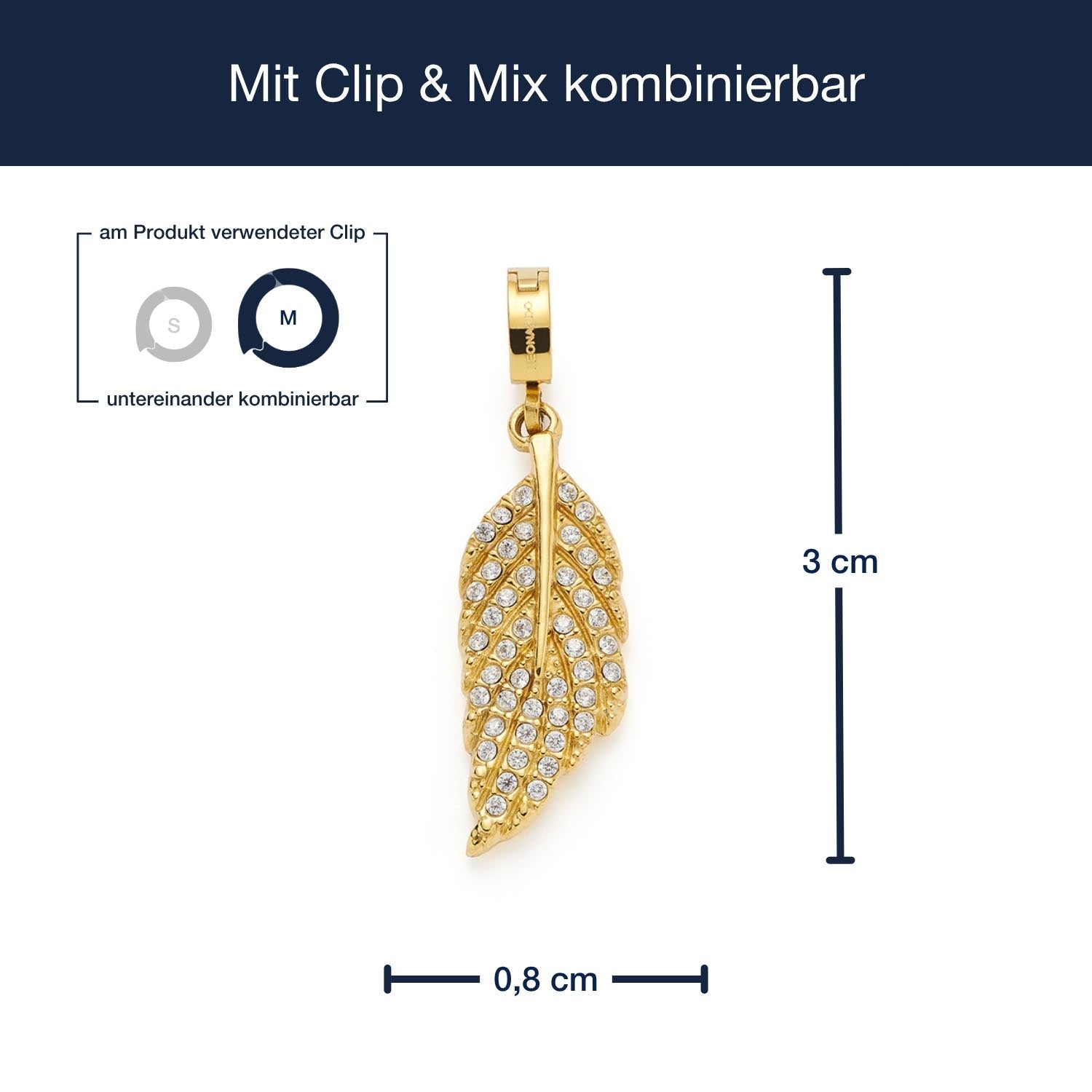 Anhänger FEDRA gold Clip & Mix