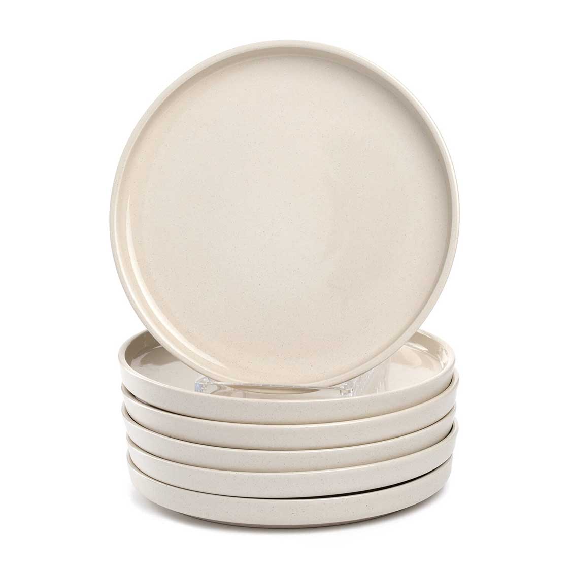 Keramikteller ROMA 22 cm creme 6er-Set