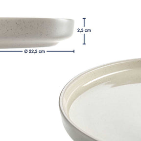 Keramikteller ROMA 22 cm creme 6er-Set