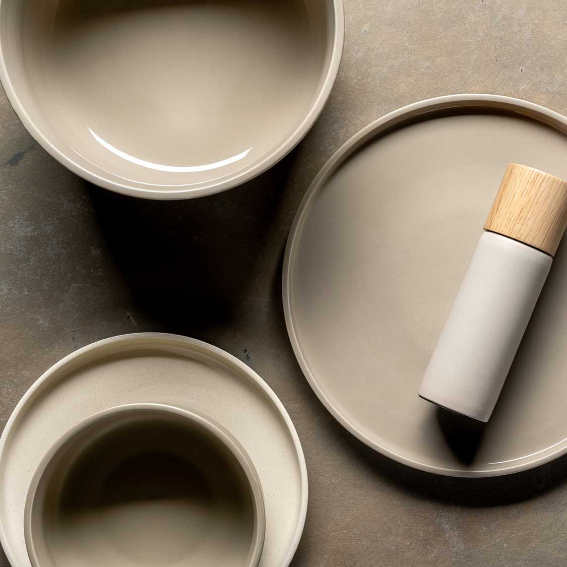 Keramikteller ROMA 22 cm creme 6er-Set