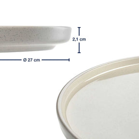 Keramikteller ROMA 27 cm creme 6er-Set