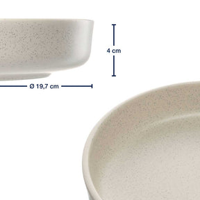 Keramikteller ROMA 20 cm creme tief 6er-Set