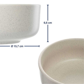 Keramikschale ROMA 16 cm creme 6er-Set
