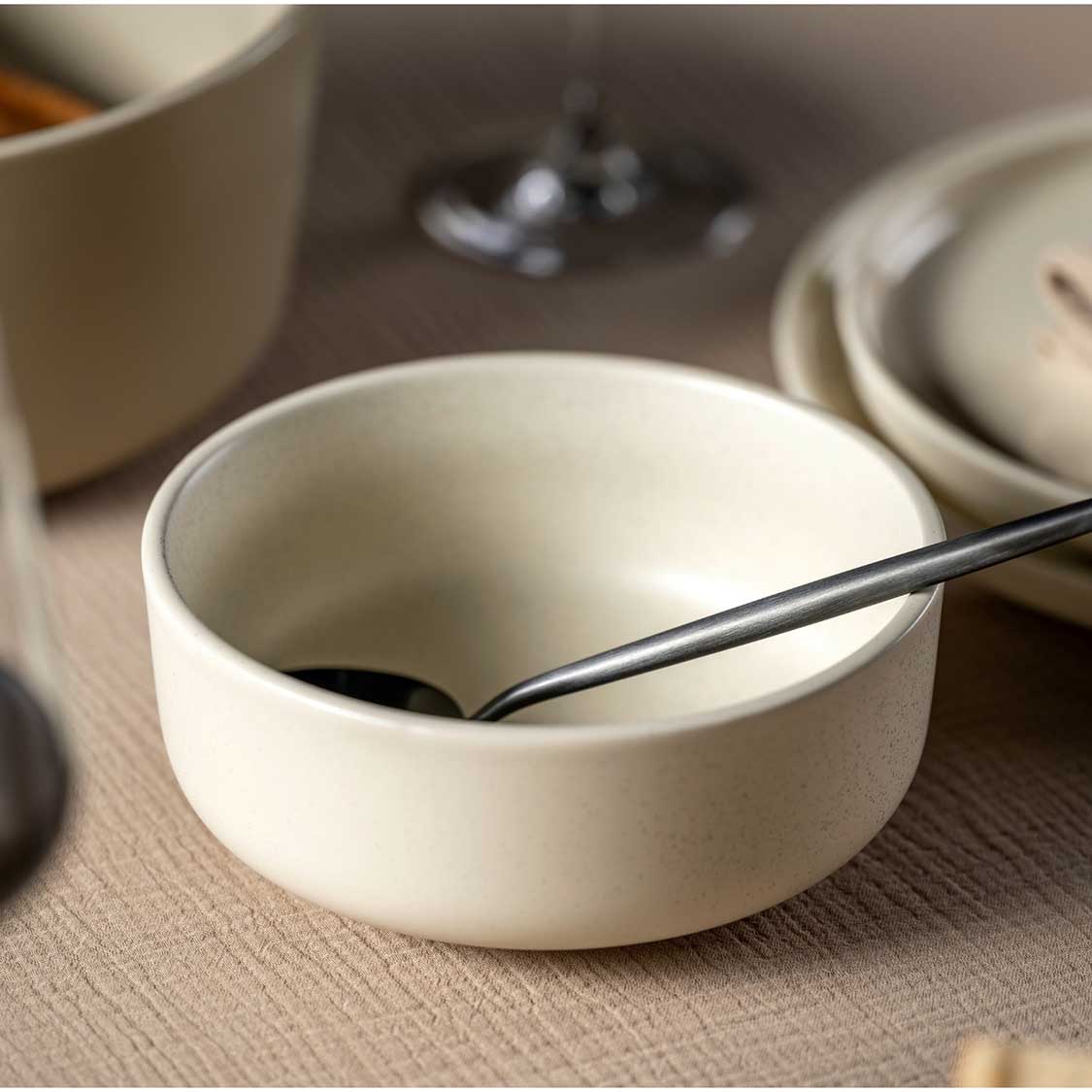 Keramikschale ROMA 16 cm creme 6er-Set