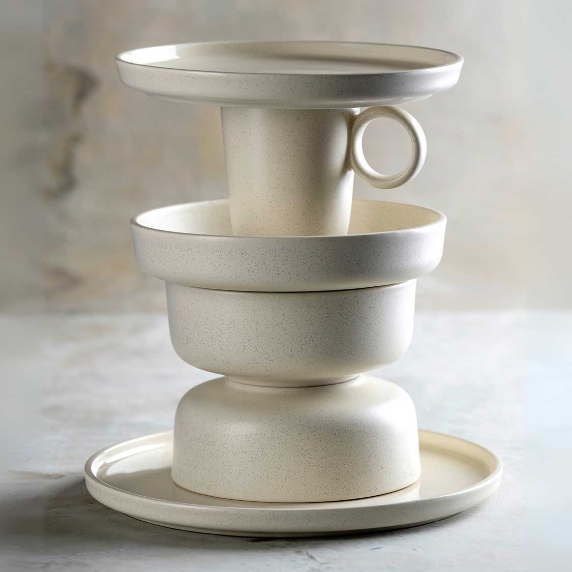 Keramikschale ROMA 16 cm creme 6er-Set