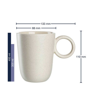 Keramiktasse ROMA 400 ml creme 6er-Set