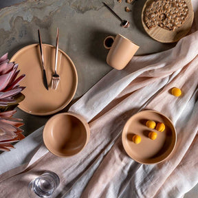 Keramikteller ROMA 27 cm apricot 6er-Set