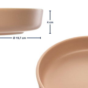 Keramikteller ROMA 20 cm apricot tief 6er-Set