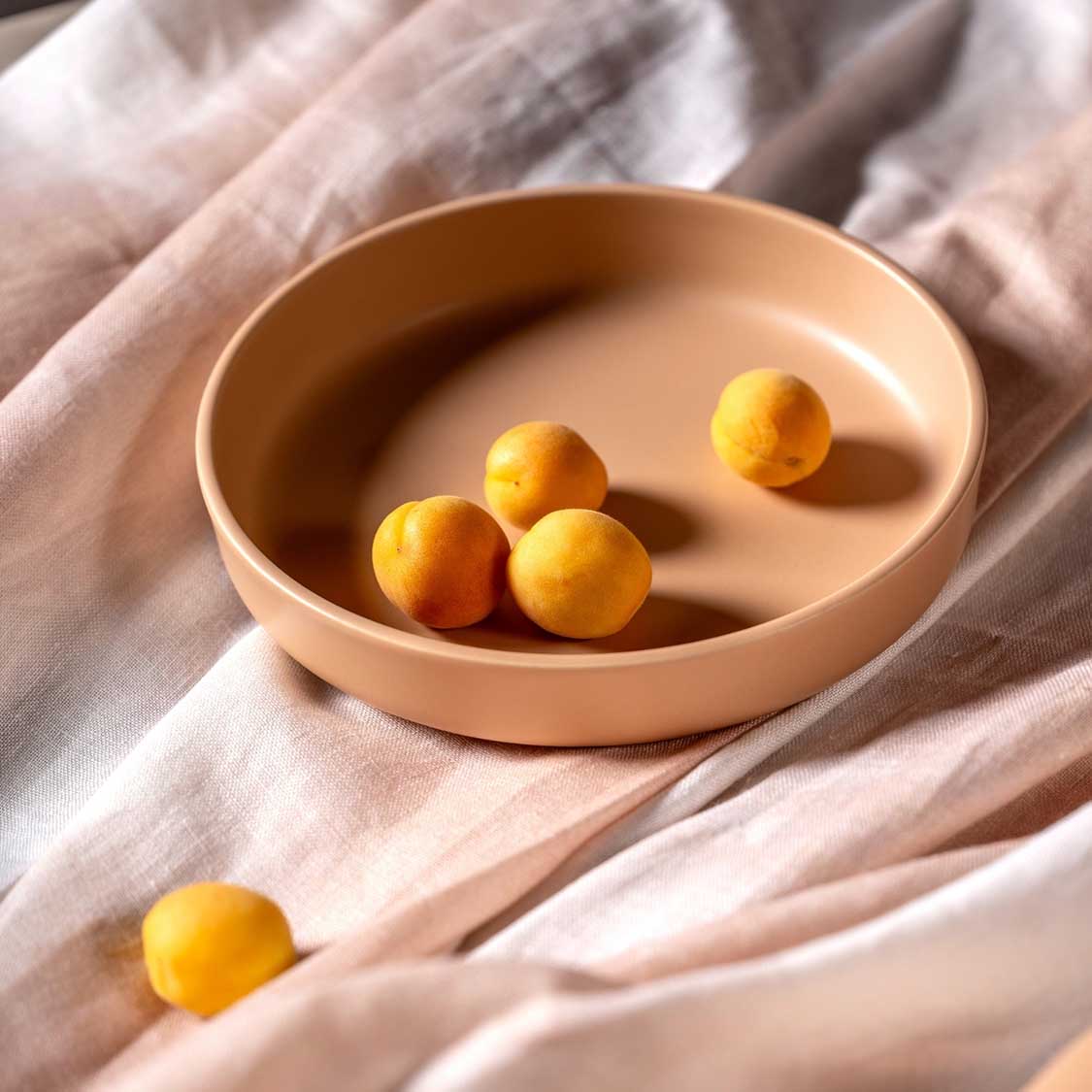 Keramikteller ROMA 20 cm apricot tief 6er-Set
