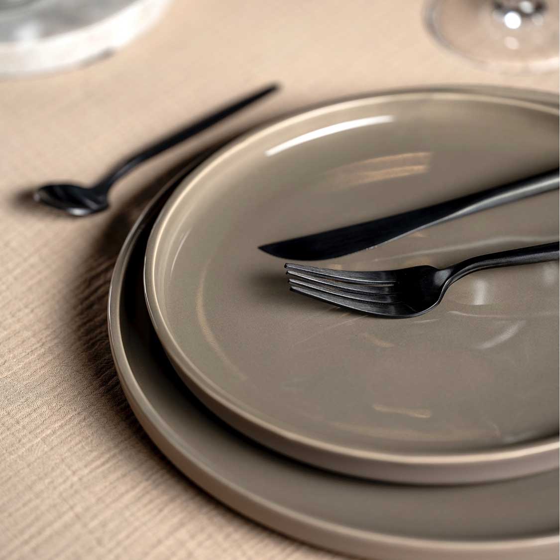 Keramikteller ROMA 27 cm taupe 6er-Set