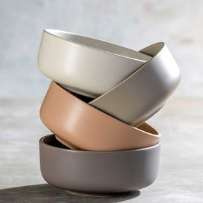 Keramikschale ROMA 16 cm taupe 6er-Set