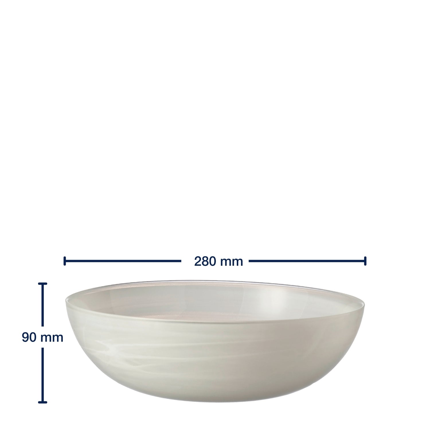 Schale ALABASTRO 28 cm weiß