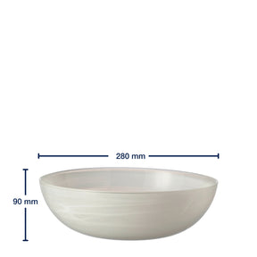 Schale ALABASTRO 28 cm weiß