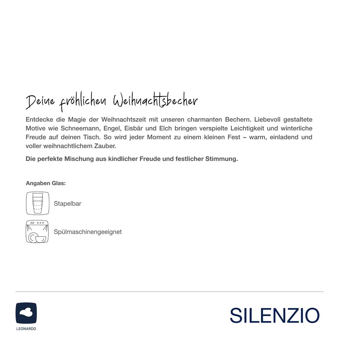 Trinkglas SILENZIO 330 ml Elch