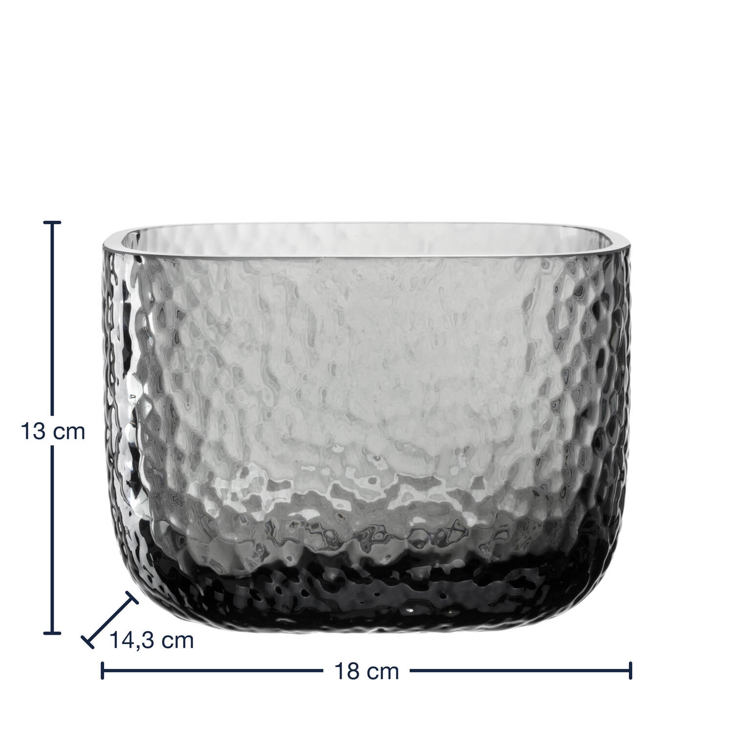 Vase MARTELLO 13 cm grau