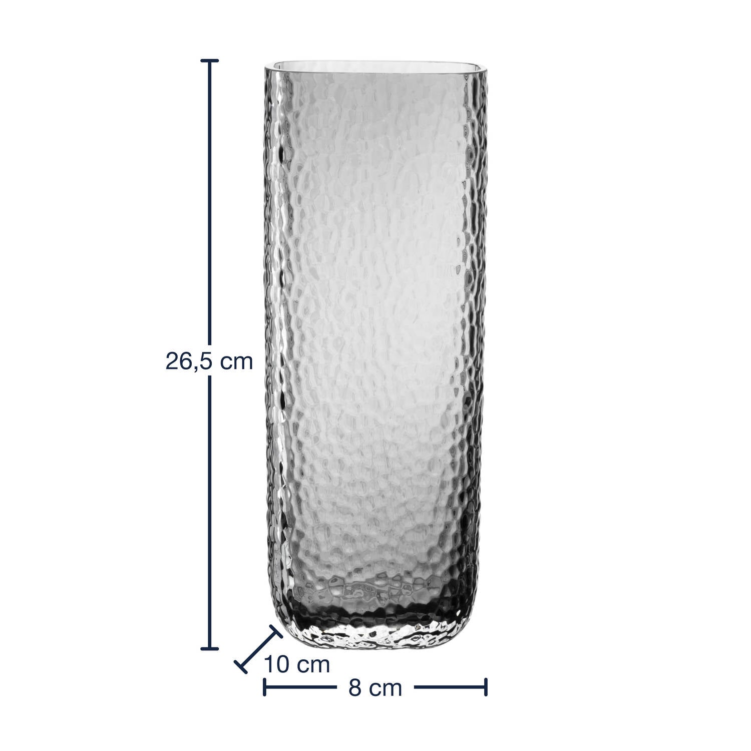 Vase MARTELLO 27 cm grau