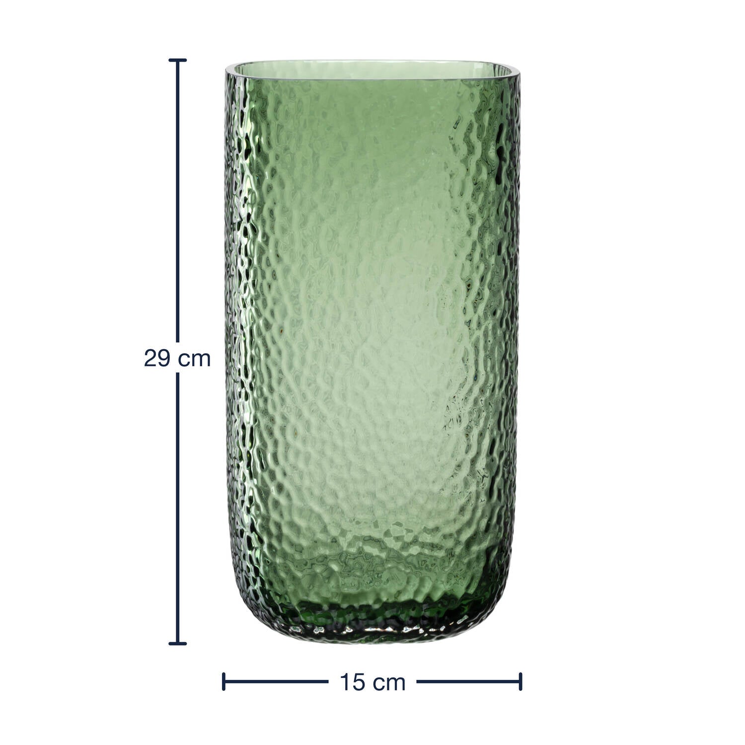 Vase MARTELLO 29 cm grün