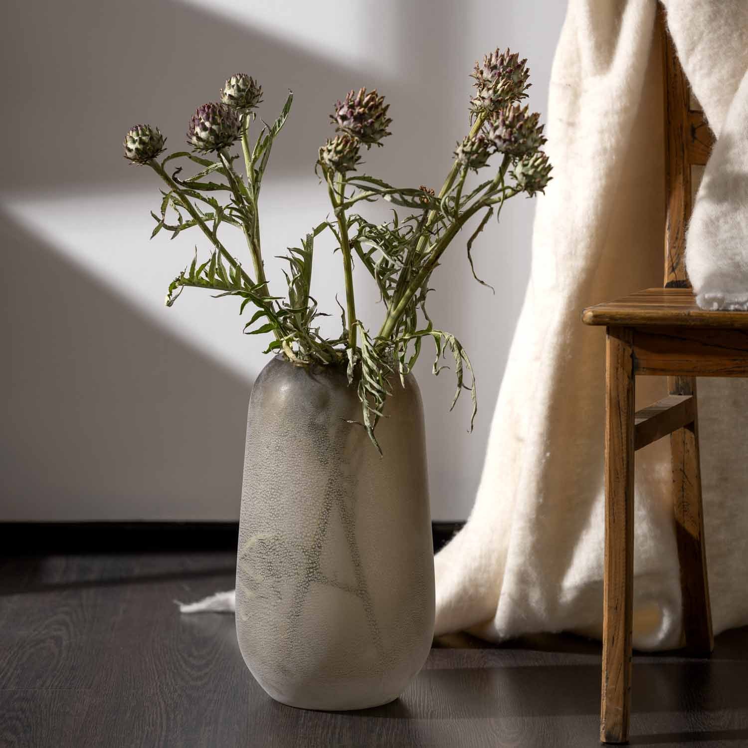Vase TROGOLO 40 cm taupe