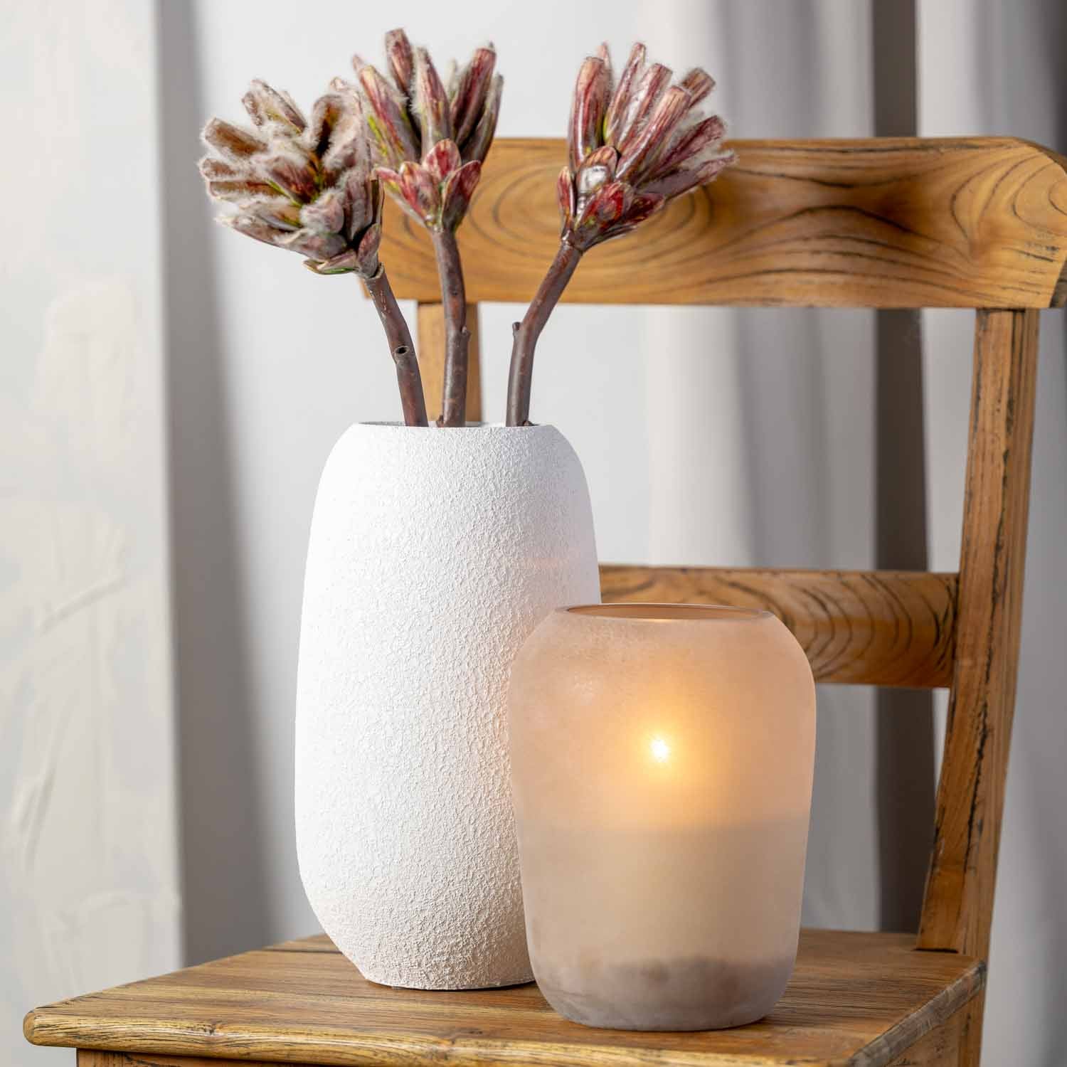 Keramikvase TROGOLO 30 cm weiß