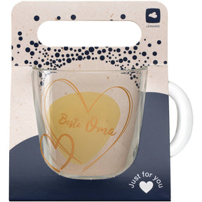 Tasse EMOZIONE 400 ml gelb 'Beste Oma'