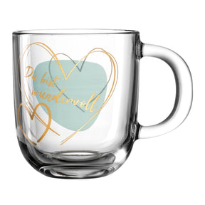 Tasse EMOZIONE 400 ml türkis 'Du bist wundervoll'