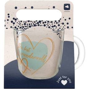 Tasse EMOZIONE 400 ml türkis 'Du bist wundervoll'
